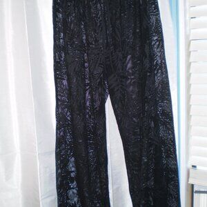 NEW STELLA& ALEXA BLACK MESH SWIM/BEACH COVERUP PANTS SZ 12/14